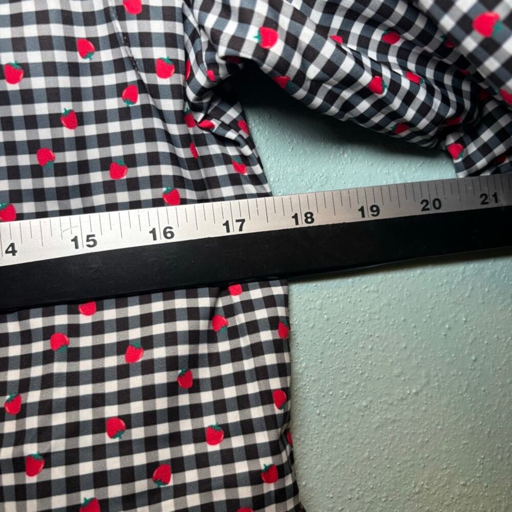 Daisy Street Strawberry Gingham Puff Sleeve Mini Dress NWT Size 6 Cottagecore - Picture 6 of 8
